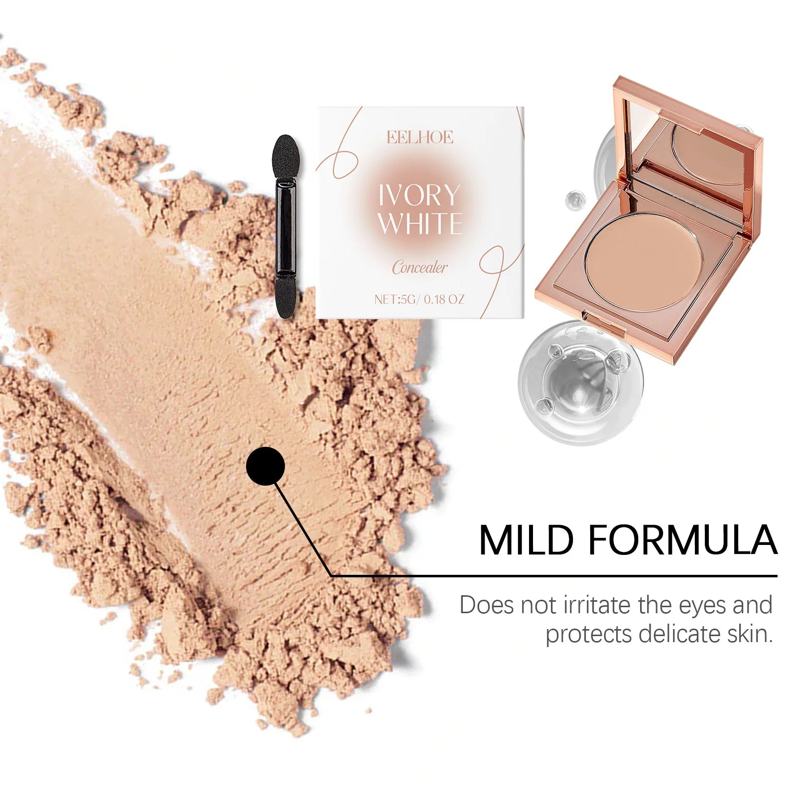 Concealer Lightweight Natural Coverage Of Skin Blemishes Spot Acne Print Cover Dark Circles Long-Lasting Non-Removing Makeup Zpaxo