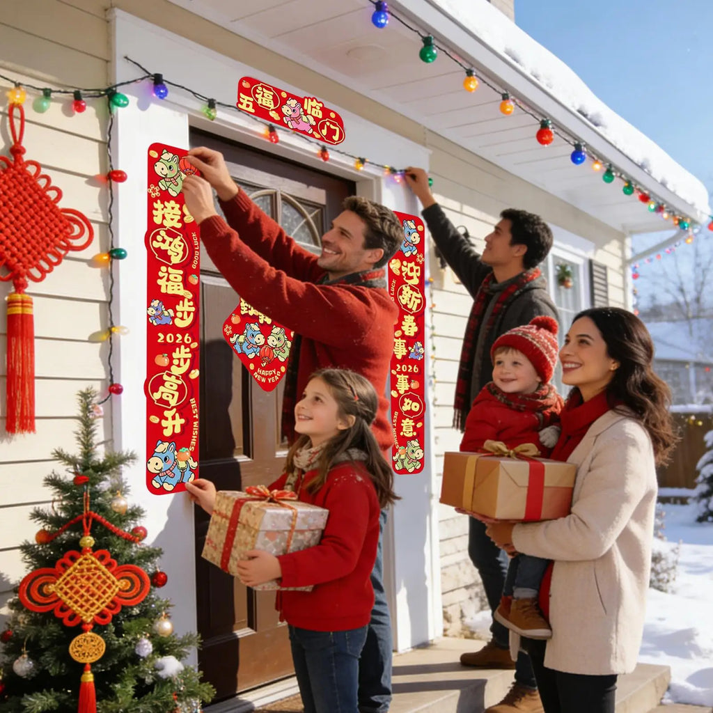 2026 Chinese New Year Couplet 2026 Cultural Banner Couplet Chinese Party Decorations For Friends Students Adults Men Women Home Zpaxo