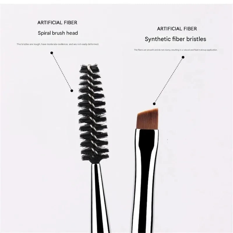 2-in-1 Double-Ended Eyebrow Brush & Eyelash Comb, Professional Contouring Eye Liner Makeup Brushes Eye Blending Cosmetic Brushes Zpaxo