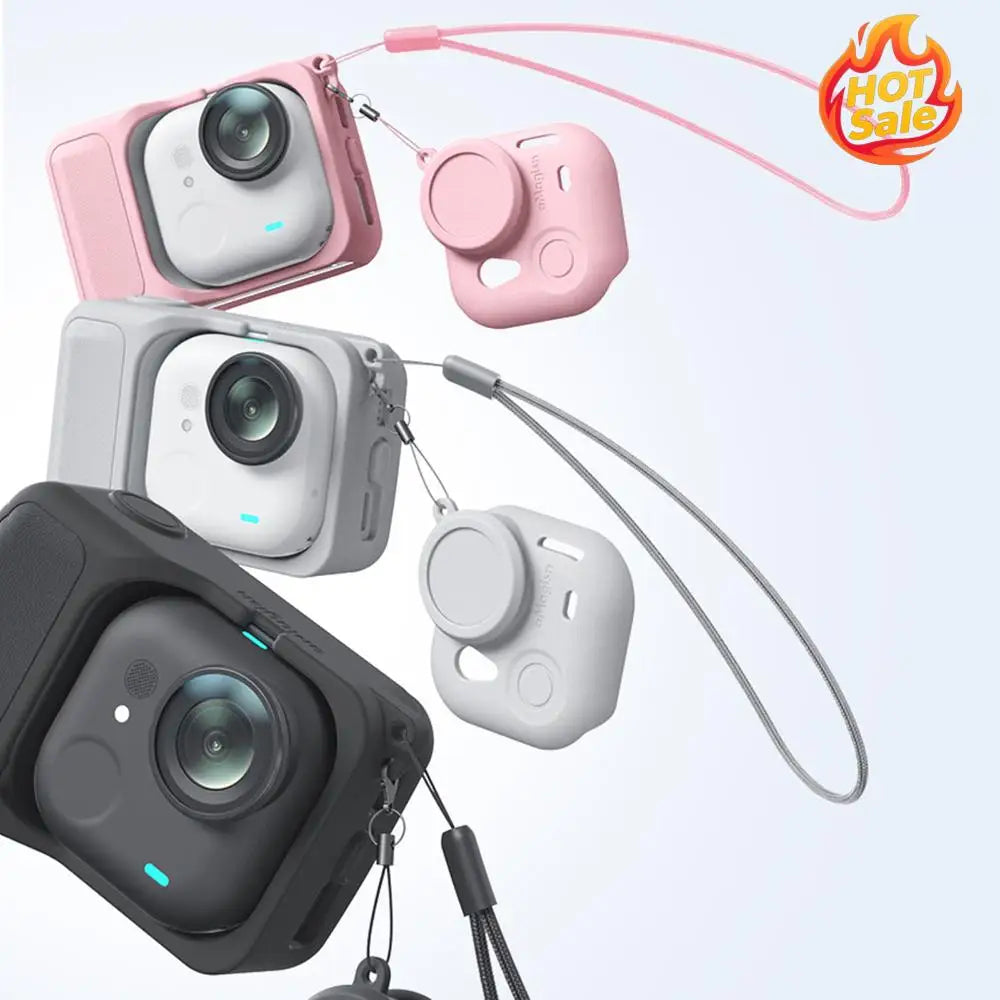 Silicone Protective Case with Neck Hang Rope All-round Protection Shell Camera All-round Protection Cover for Insta 360 GO Ultra Zpaxo