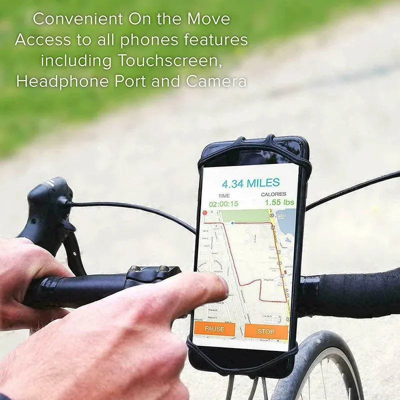 Rotatable Silicone Bike Phone Holder – 360° Bicycle Mount