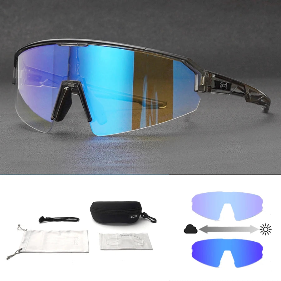 New Photochromic Bicycle Glasses Cycling Sports Sunglasses Men Women Mountain Bike Road Eyewear Riding Outdoor Hiking Goggles Zpaxo C4