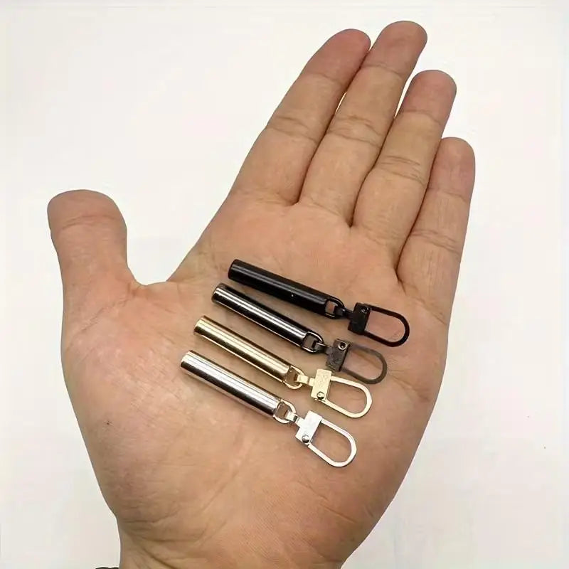 4pcs Universal Zipper Pull Tabs – Detachable Metal Heads, Replacement for Bags & Clothing Zpaxo