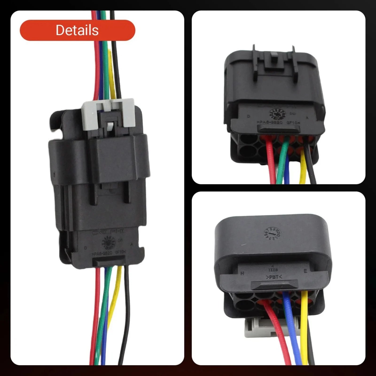 Male Female Headlight Connector Plug Harness Pigtail 5 Pin Chevy