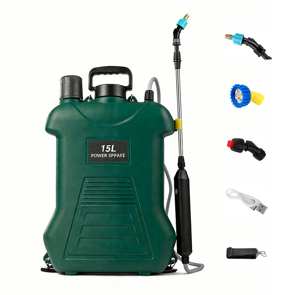 4 Gallon Powerful Lawn Electric Water Sprayer Shoulder Strap Backpack Zpaxo Green