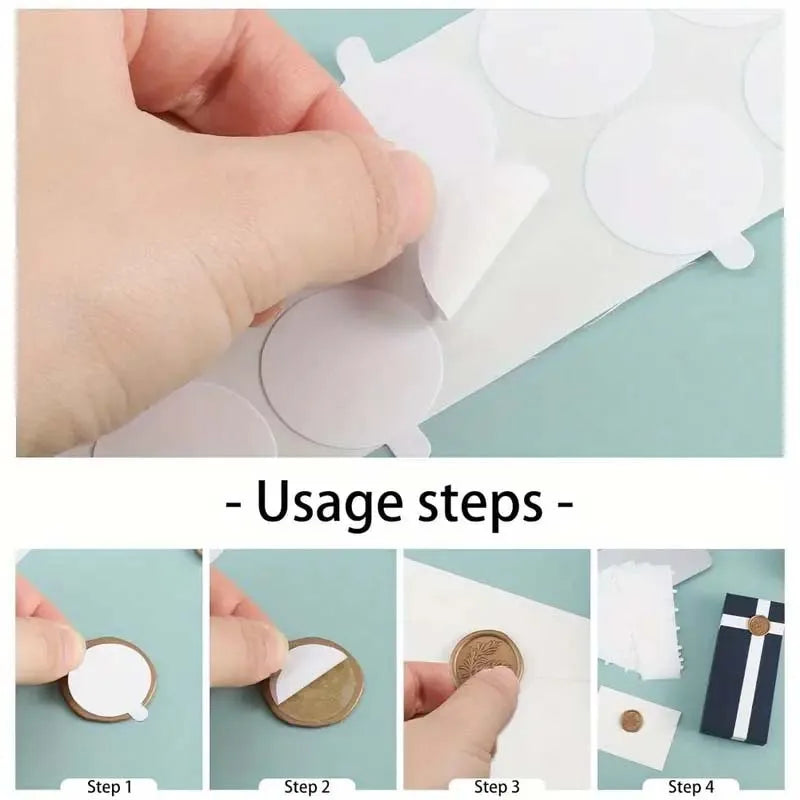 28mm Double-Sided Adhesive Stickers for Wax Seal Stamps – 30 Pk Craft Adhesive Stickers Zpaxo