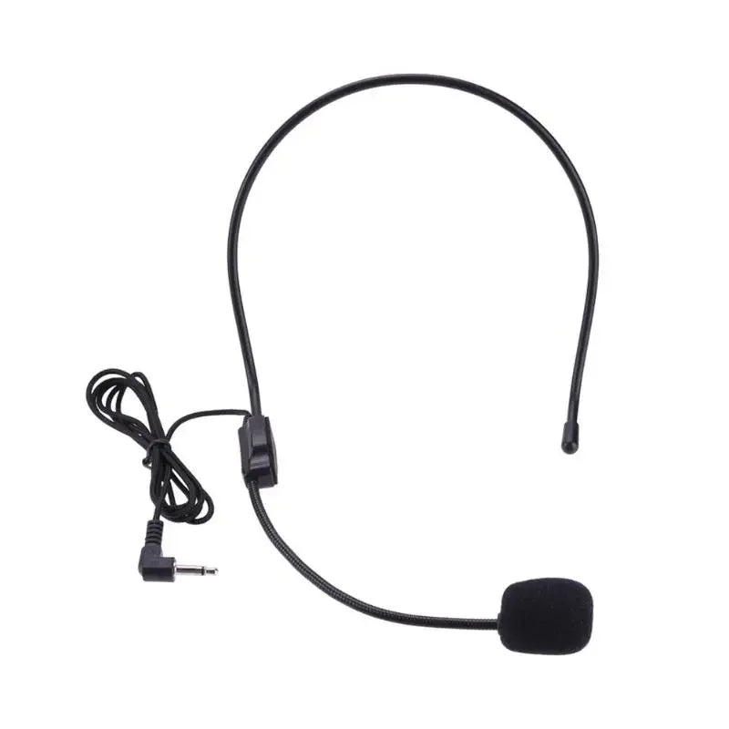 Portable Head-mounted Headset Microphone Wired Plug Guide Lecture Zpaxo