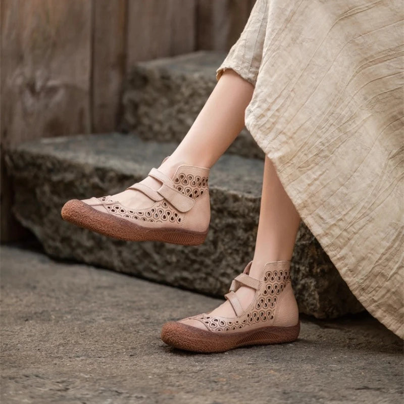 2025 Summer Retro Handmade Lightweight Women Shoes Soft Bottom Mom