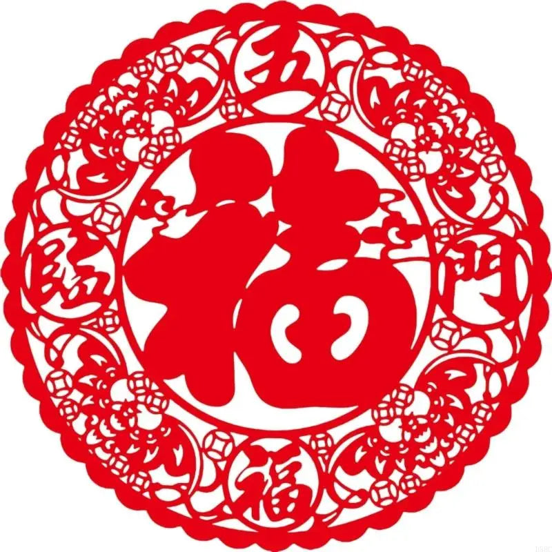 Paper Cut PVC Window Sticker Clings Chinese Year Decoration