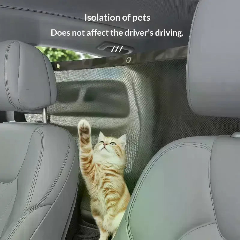 Car Pet Barrier Net – Universal Breathable Mesh Dog Safety Net