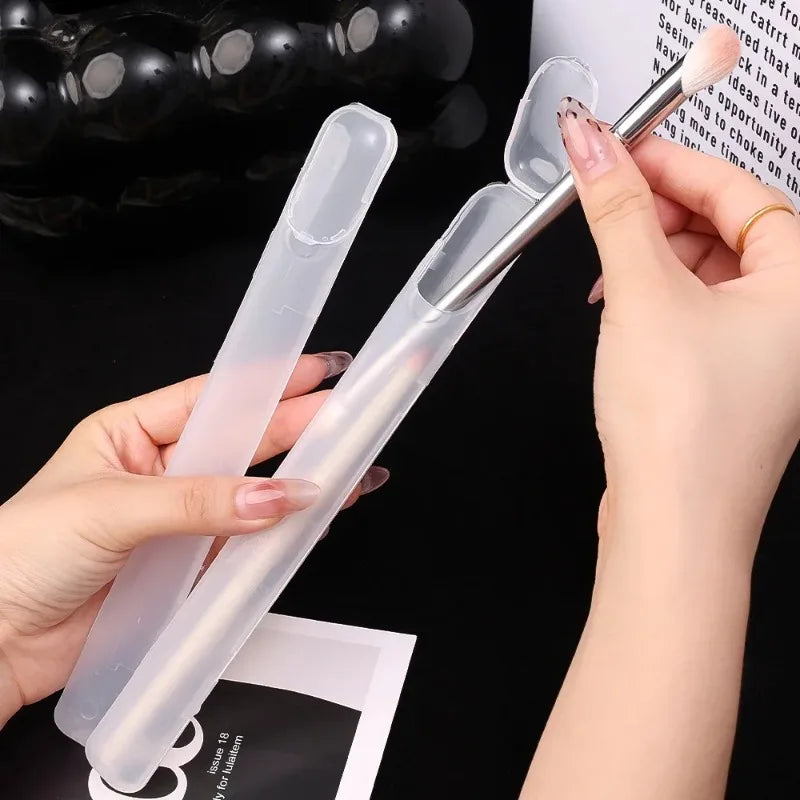 Portable Transparent Makeup Brush Storage Box Kitchen Eye Pencil Travel Accessory with Cover Organizer Case Beauty Tool Zpaxo