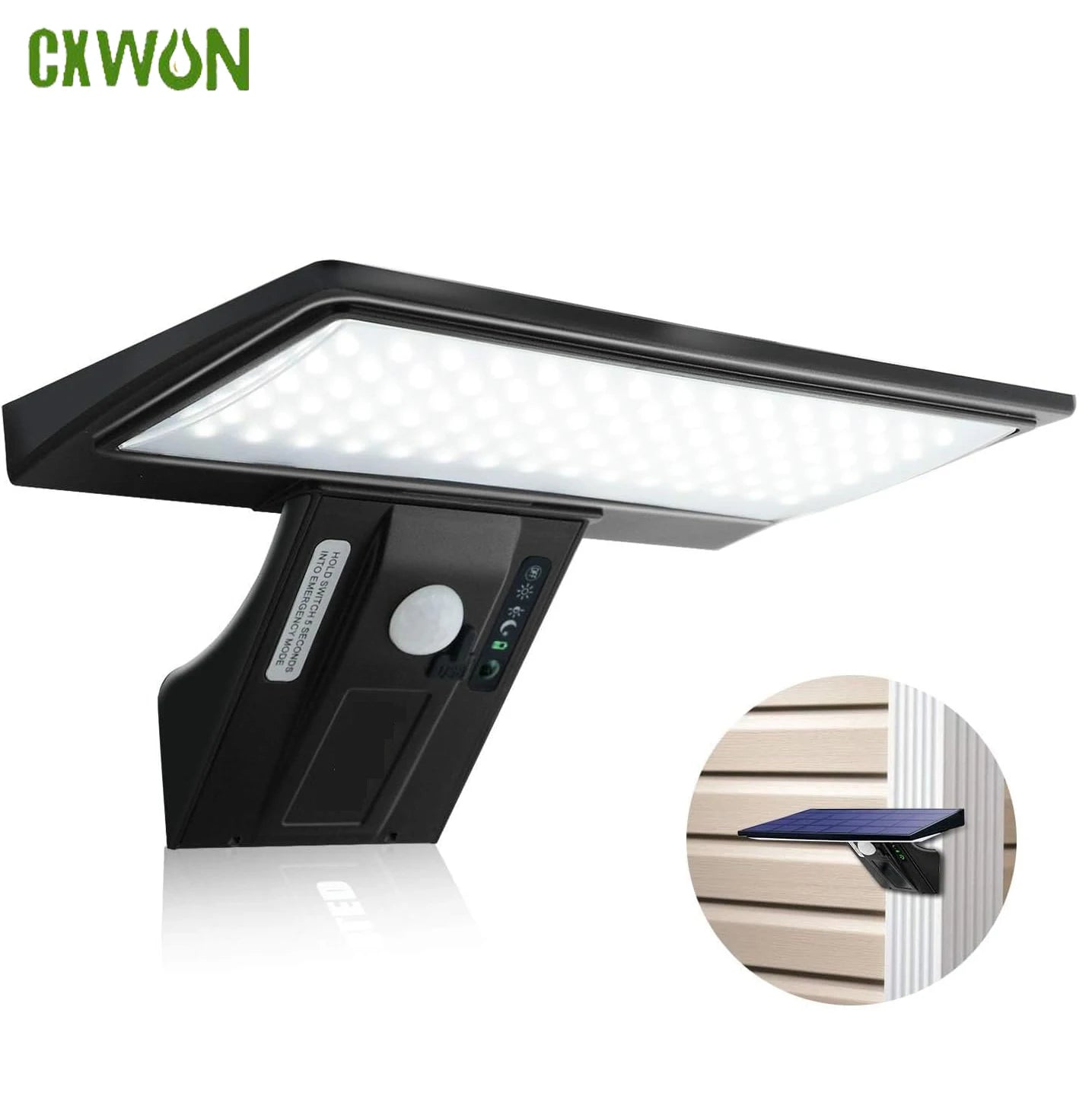 Solar Energy Garden Wall Light Indoor Waterproof Outdoor Lamp Sunlight Powered Lighting for Yard Zpaxo