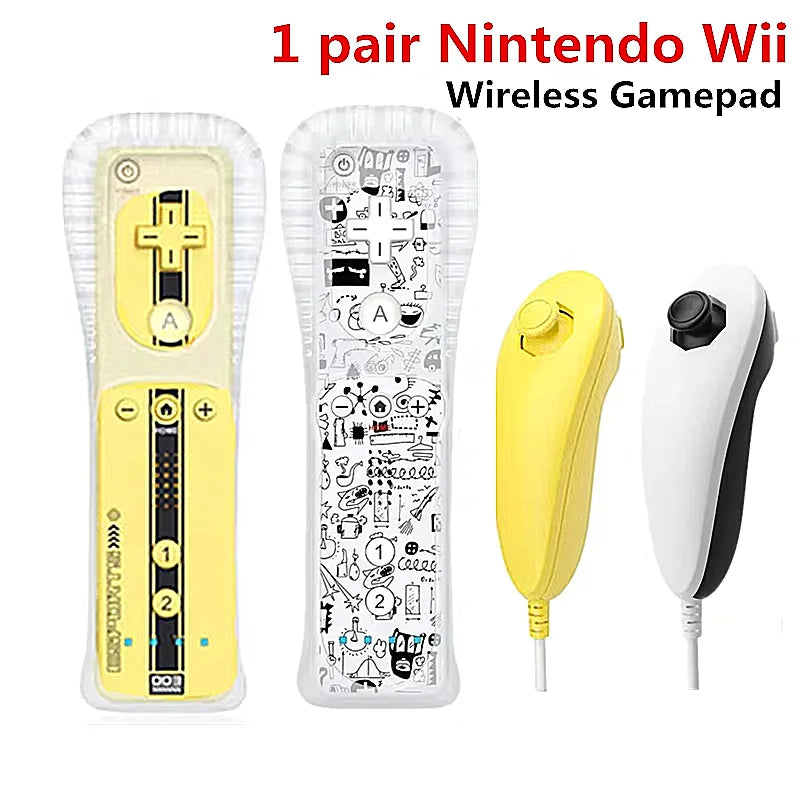 1 Pair Nunchuck Controller Motion Remote Wii Gamepad Nintendo Games