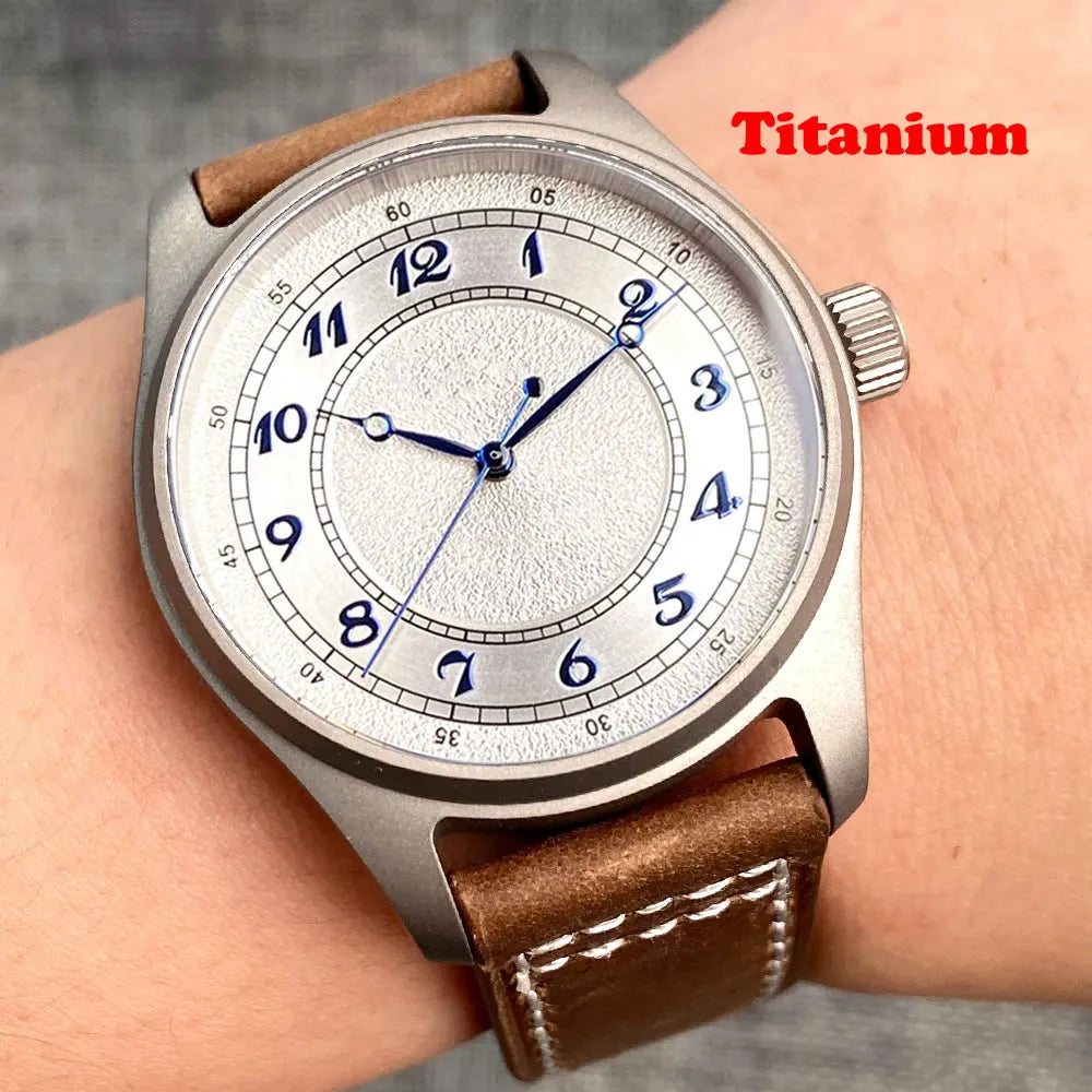 Titanium 39mm Tandorio 20ATM Dive Miyota NH35 PT Automatic Mechanical Watch Men Sapphire Leisure Wristwatch Waterproof Watches Zpaxo titanium B-sterile Miyota 8215