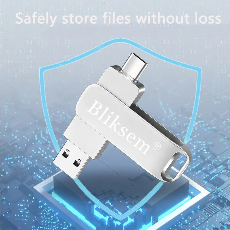 Bliksem TYPE-C Flash Drive OTG 32GB 64GB High Speed USB2.0 for Computer Cell Phone 3in1 USB Metal Mini Pen Drive 32GB USB 64GB Zpaxo