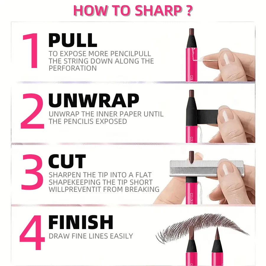 8 Tear Off Pull Line Black Eyebrow Pencil Ultra-fine Brown Rendering