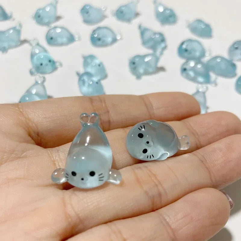 10 20 100-PCS Luminous Mini Seal Miniature Living Decor Marine Animal