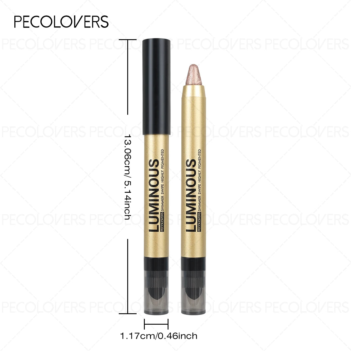 1PC Pearlescent Eyeshadow Pencil Lasting Glitter Shimmer Eye Highlighter Brown Eyeliner Stick Makeup Tool Zpaxo