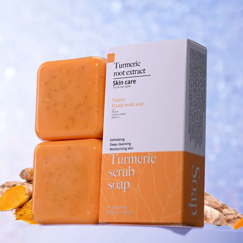 Turmeric Scrub Soap – Kojic Acid, Olive Oil Face & Body Bar Turmeric Scrub Soap Zpaxo Default Title