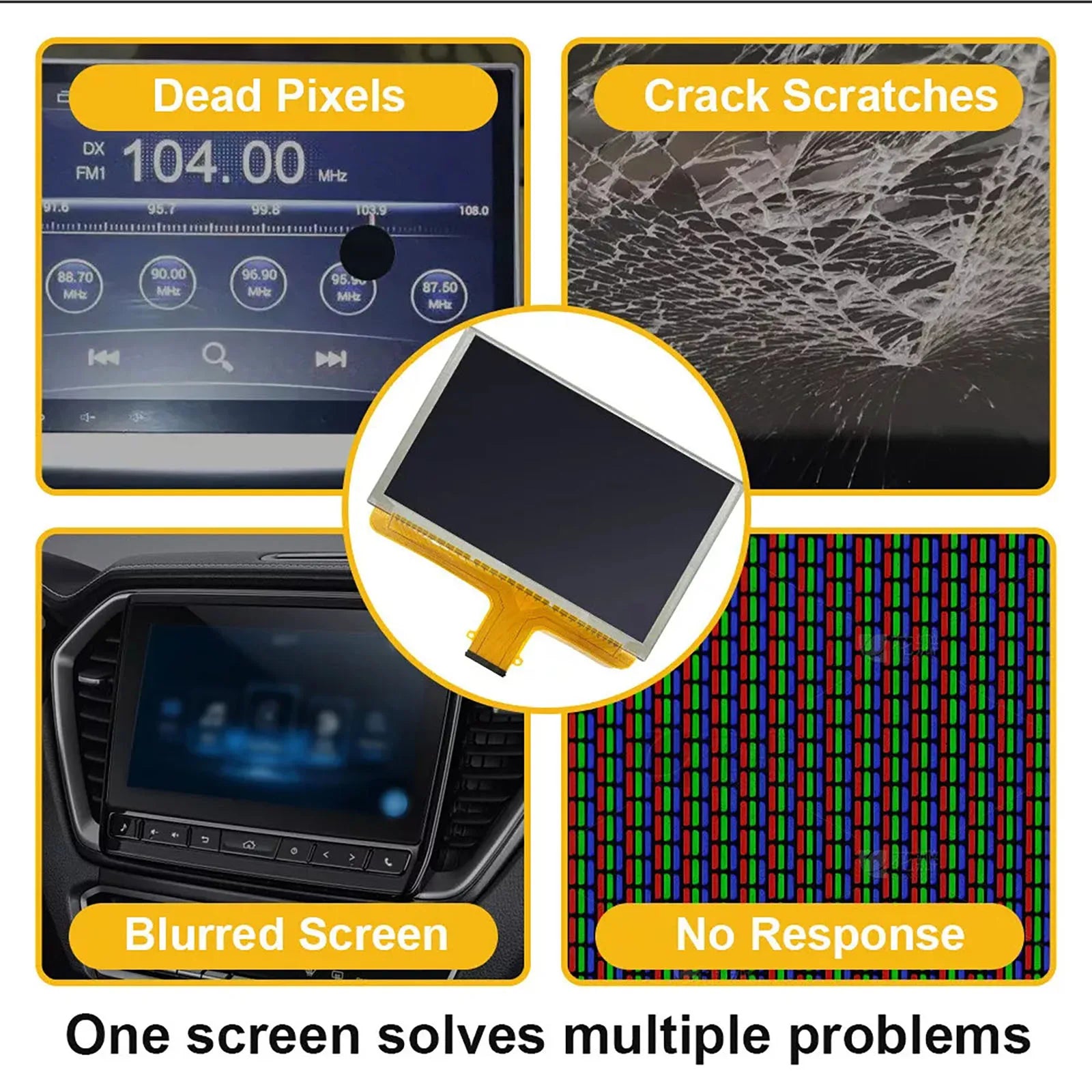 Touch Screen Glass Digitizer LCD Assembly DJ080PA-01A GMC Sierra