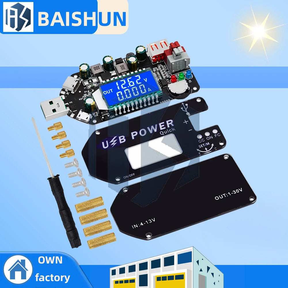 1-30V 0-2A 15W CC CV DC-DC Power Module USB Type-c QC3 0 2 AFC Fast Zpaxo