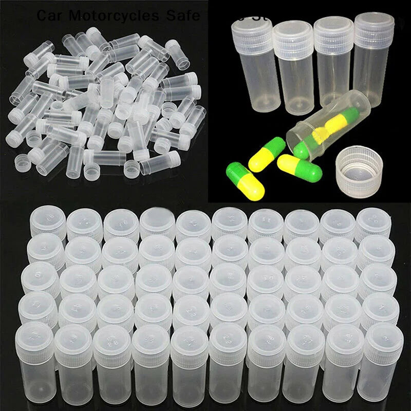 CM20Pcs Plastic Sample Small Bottle Vial Storage Container Test Tube