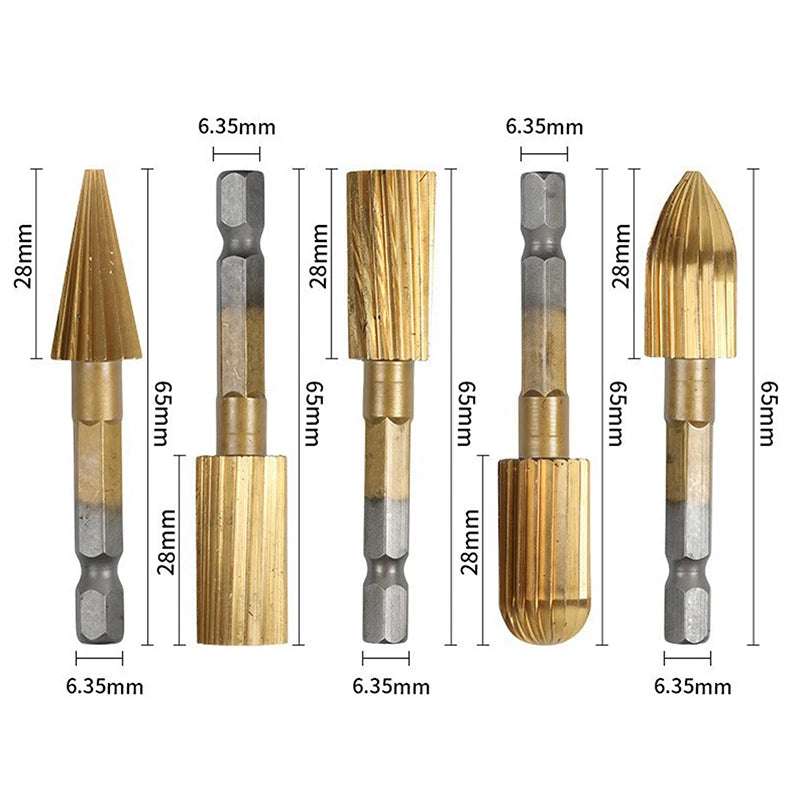 Multi-size Countersink Bits Hole Opener Chamfer Drill Bit Hex Shank Zpaxo A2