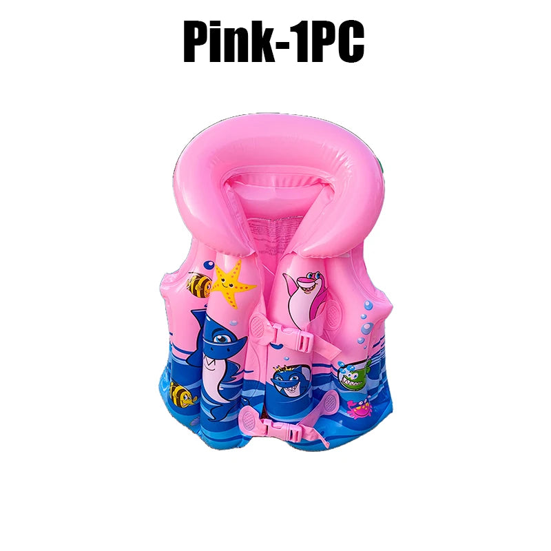 Infant Kids Inflatable Swimsuit Arm Rings Thickened Buoyancy Aid Vest