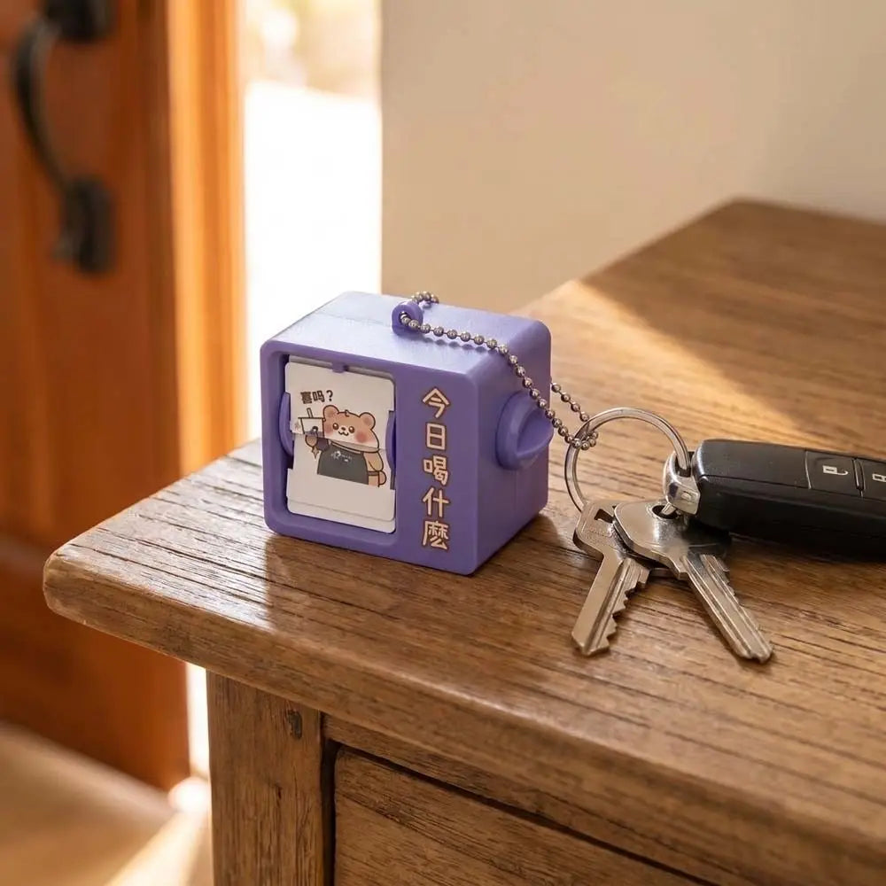 Plastic Mini Flip Book Animation Keychain Automatic Page Turning Diverting Animation Drawing Pendant Portable Zpaxo