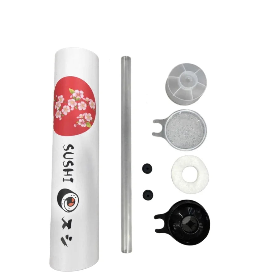 Round Sushi Push Box – Food Grade Paper Mold & Sauce Straw