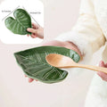 Ceramic Spatula Holder Kitchen Countertop Spoon Cute Leaf Design Zpaxo Default Title