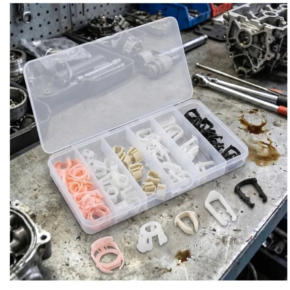 Plastic Fuel Line Retainer Clip Kit Plastic Clip Reusable Design Fuel Line Retainer Clip Assortment Nylon Material Zpaxo