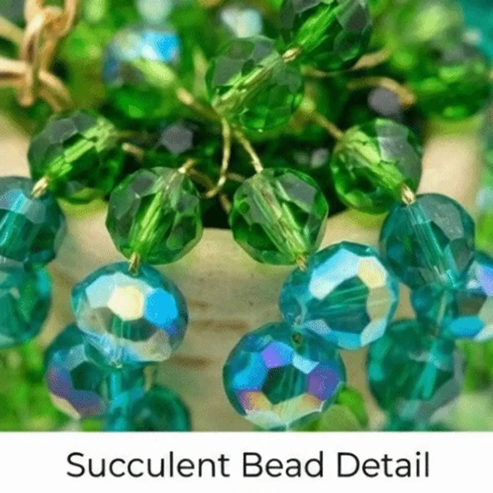 Pendant Sun-kissed Succulent Car Charm Warm Sunny Beaded Multi-beaded Zpaxo