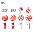 Wooden Candy Cane Christmas Ornaments – 12/24-Pack DIY Decor Christmas Ornaments Zpaxo A 12Pcs