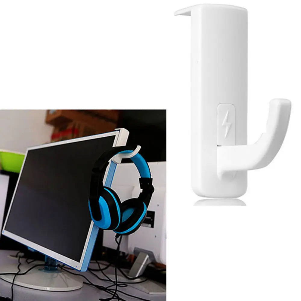 Stick-On Headphone Hanger – Monitor & Desk Headset Hook