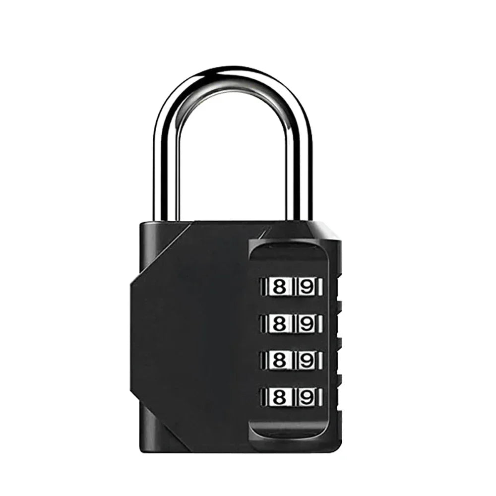 Combination Lock Resettable 4 Digit Padlock Waterproof Heavy Duty Zpaxo black