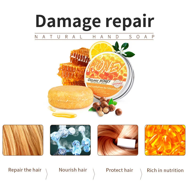 Natural Honey Shampoo Bar – Dandruff & Oil Control Honey Shampoo Bar Zpaxo