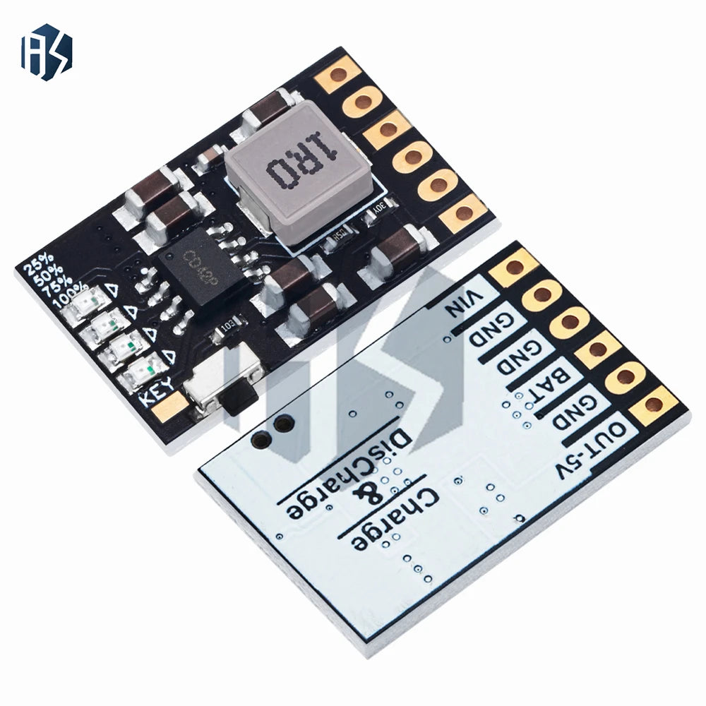 CD42 2-in-1 Battery Module - 3.7V Li-ion Charging & 5V Boost Conversion Integrated Management Zpaxo