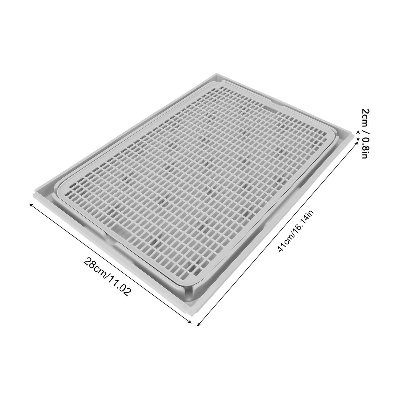 Kitty Litter Mat Cat Litter Mat Spacious Double Layer Washable Anti Slip Bottom Cat Litter Box Mat Cat Litter Catcher Mat Zpaxo