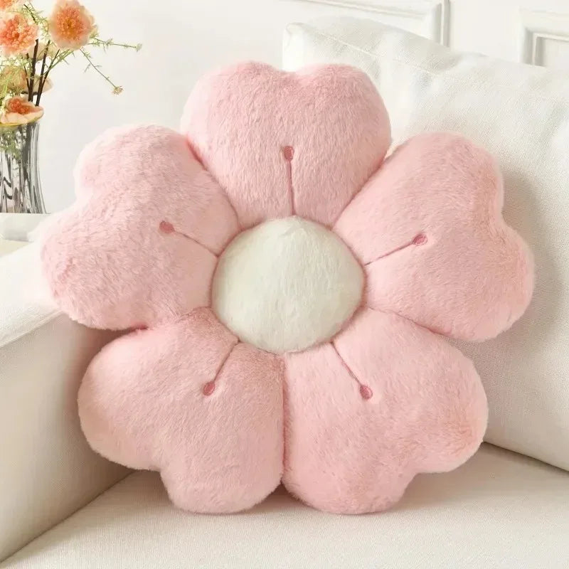 Flower Shaped Plush Throw Pillow Cute Decorative Cushion Sofa Bed