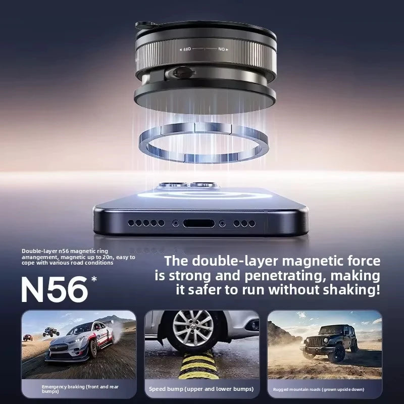 Vacuum Magnetic Phone Bracket 360 Adjustment Double Side Suction Cup
