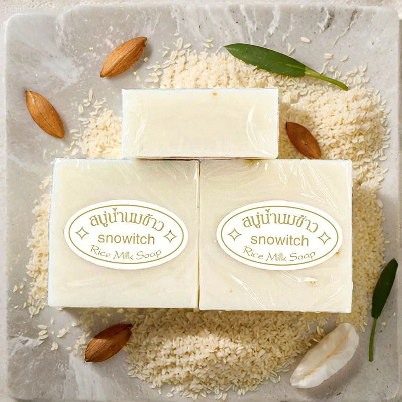 Thai Rice Milk Soap Bar – Moisturizing Handmade Cleanser Handmade Soap Bar Zpaxo