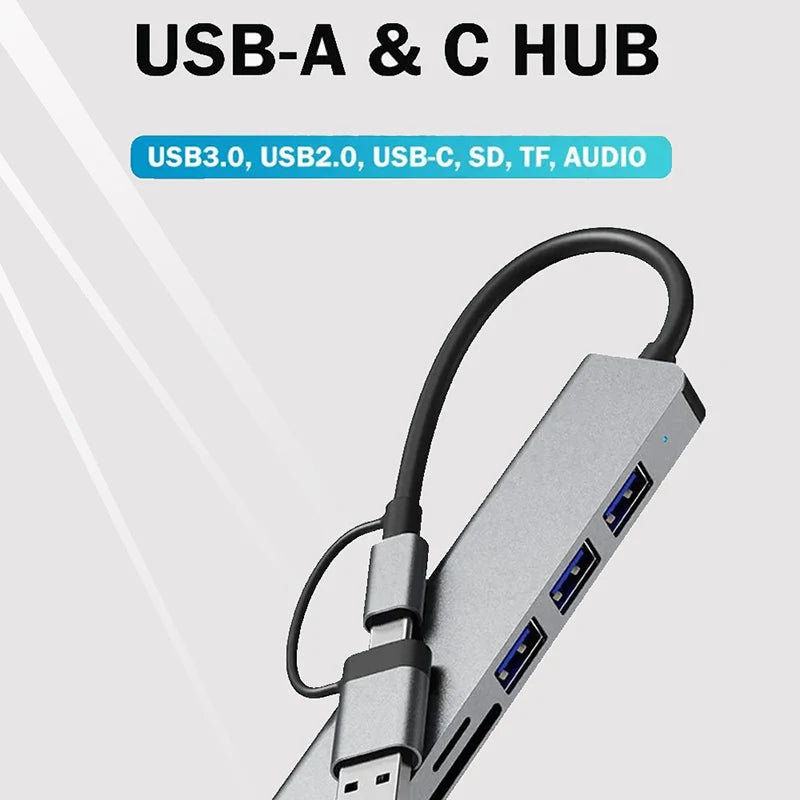 2 USB 3 0 Expander HUB C Docking Station Speed Transmission SD TF
