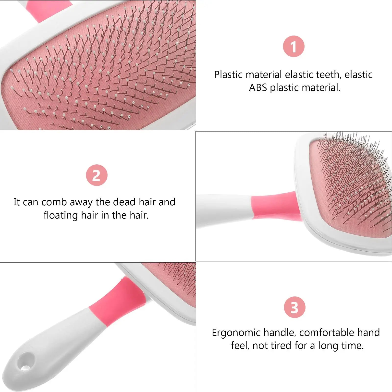 Pet Grooming Comb Ergonomic Design Comfortable Grip Long Use Safe