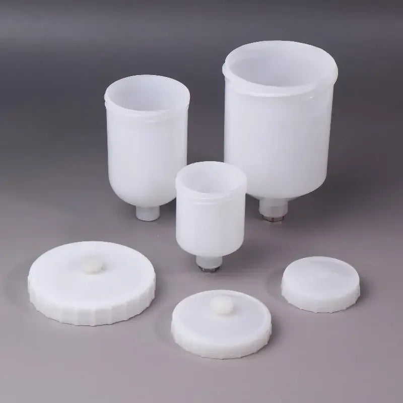 125/250/600ml Plastic Spray Paint Cup Sprayer Cup Air Gravity Feed Paint Spray Pot Thread Connector For Spray Gun Parts Zpaxo