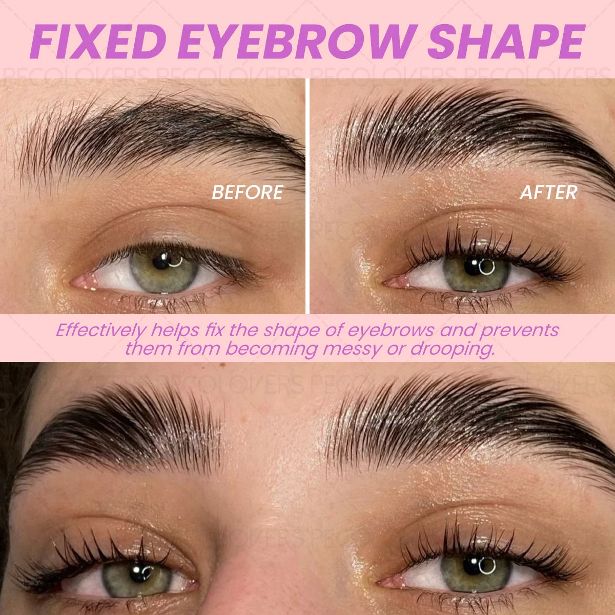 1PC Long-Lasting 3D Natural Eyebrow Styling Gel -with Brush, Transparent Texture,Enhancer Brow Shades, Natural Looking Brows, Zpaxo