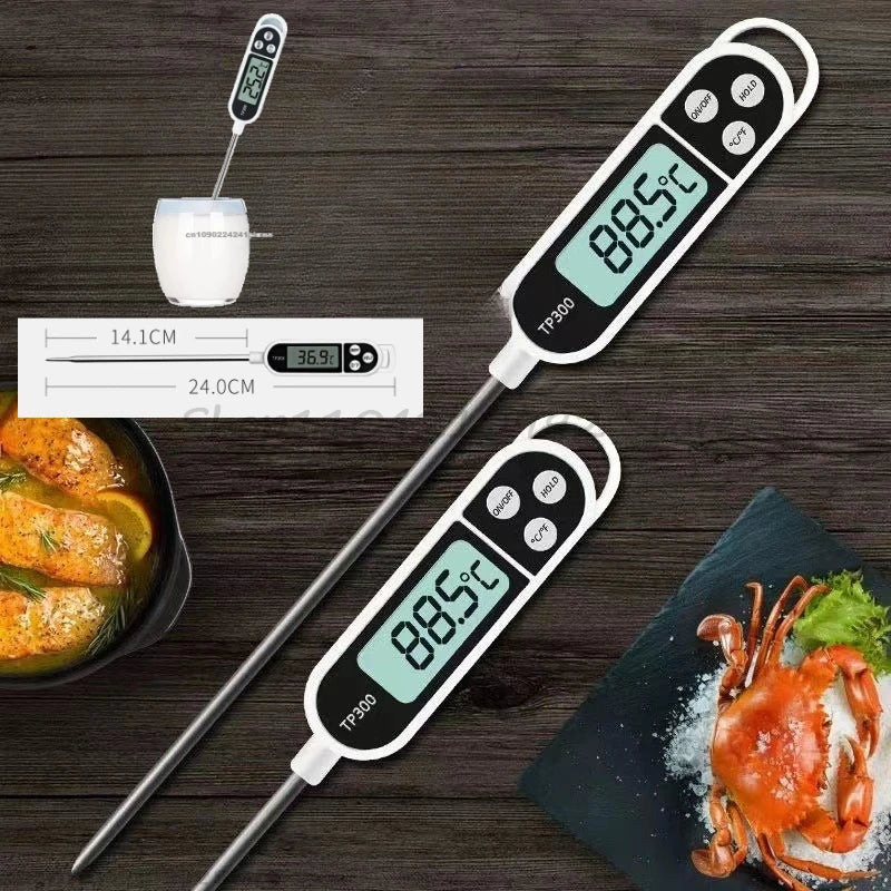 Kitchen Thermometer for Cooking Digital Temperature MeasuringTool for Meat Electronic Food Thermometer LCD Display Food Zpaxo