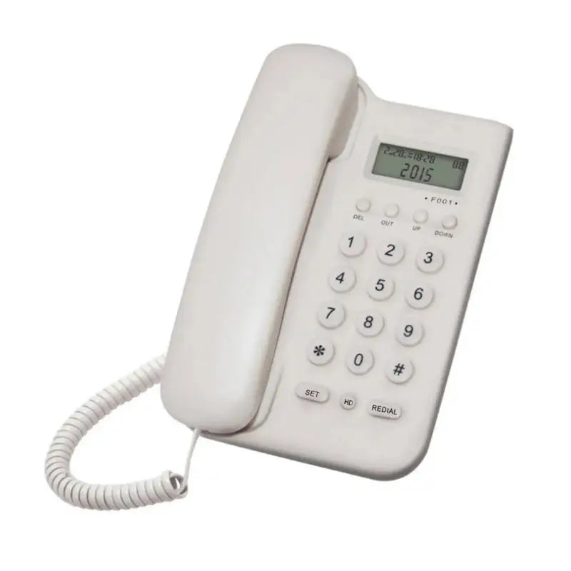 652F Traditional Corded Telephone LCD Display Stable Clear Call Zpaxo White CN