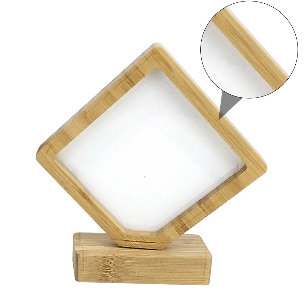 Bamboo Picture Frame Desktop Photo Decor Wear Resistant Compact Home