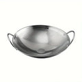 1pc 29cm/11inch stainless steel honeycomb skillet non-stick with handle scratch-resistant cooking pasta steak porridge ramen Zpaxo Stainless Steel Pan